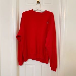 Red Men’s Champion Crew Neck Sweatshirt